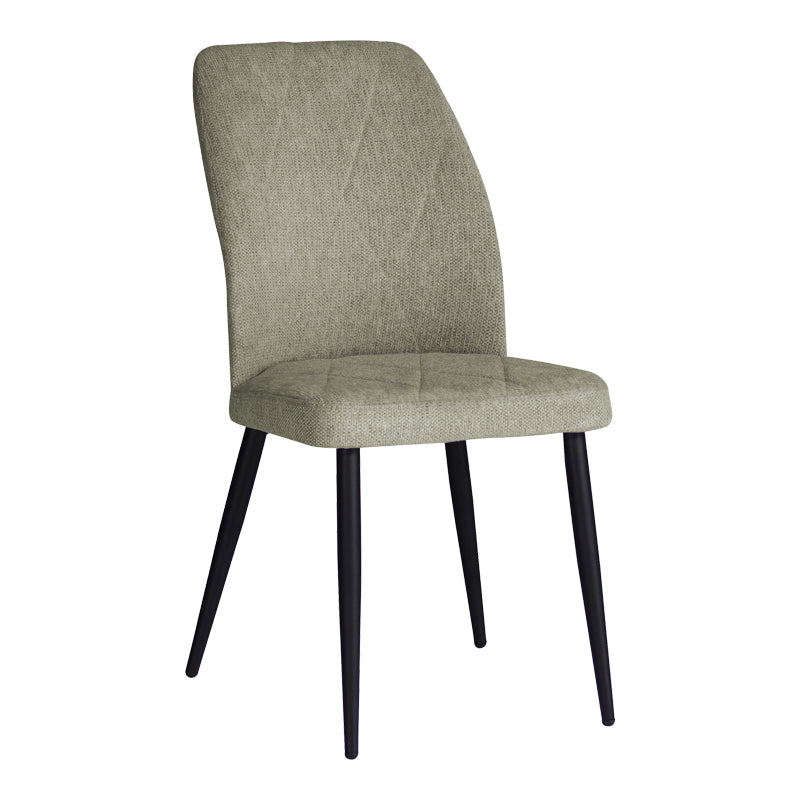 Стол Vika сив плат-черен метален крак 48x58x90см