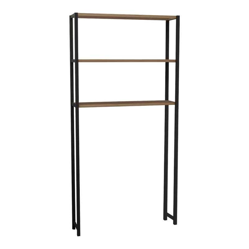 Шкаф за пералня Bothy дъб -черен цвят 70x21x150см