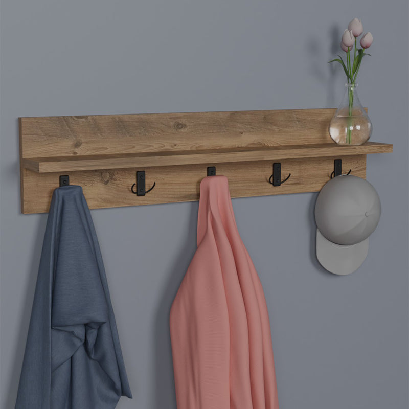 Стенен рафт Esform дъб меламин 80x11x18см