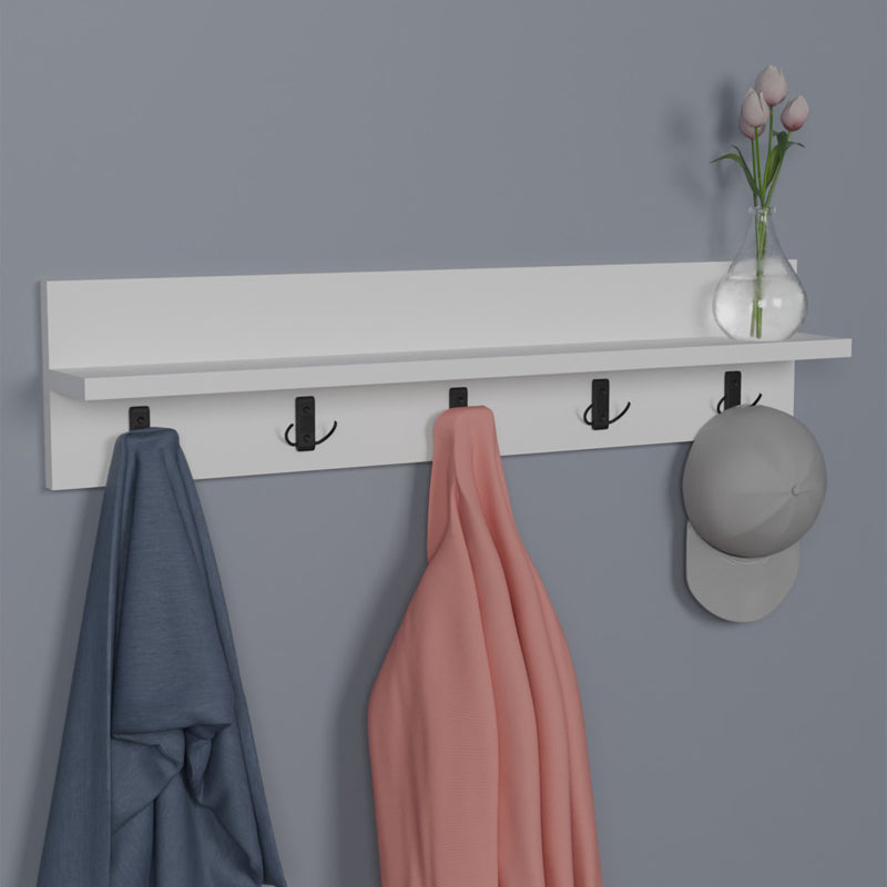 Стенна закачалка Esform бял меламин 80x11x18см