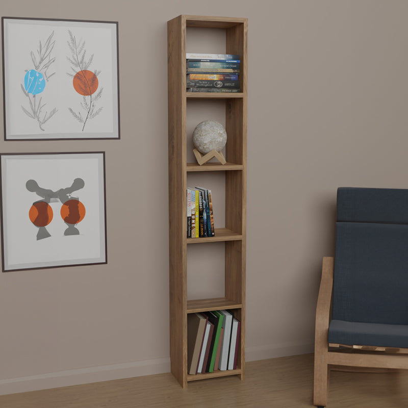 Меламинова библиотека Barzine в естествен цвят 27,6x19,5x150 см