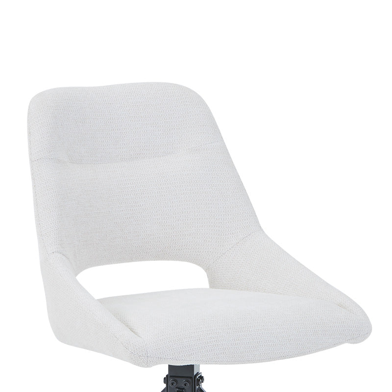 Въртящ се стол Luciano в бежов плат-метален крак черен 52.5x54x85cm