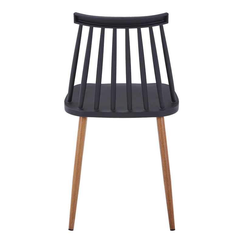 Стол Aurora I pp в черен нюанс-естествен метален крак 43x48x79см