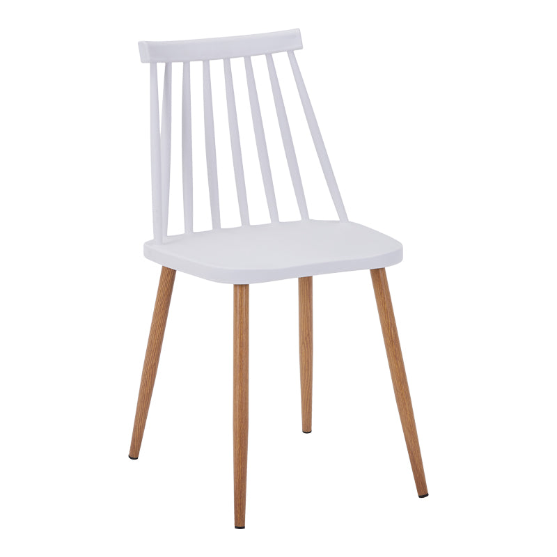 Стол Aurora I pp в бял нюанс-естествен метален крак 43x48x79см