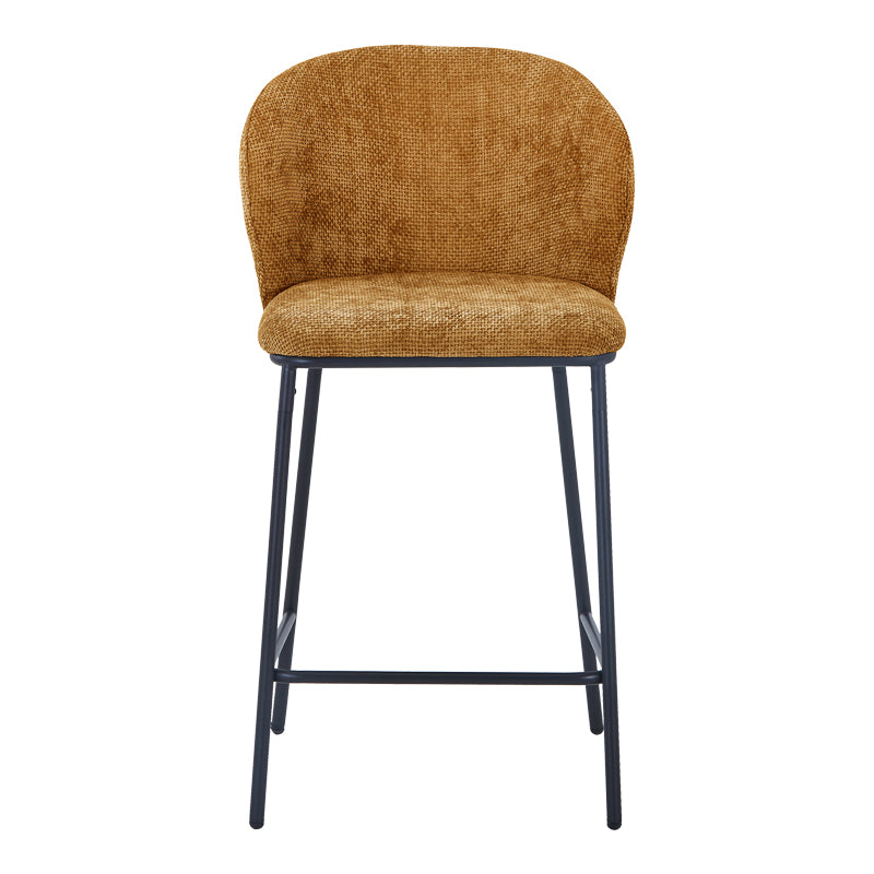 Бар стол Karg camel плат - черен метален крак 49x46x93см