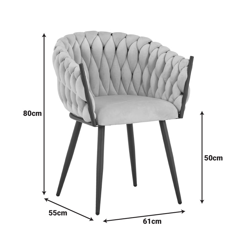 Фотьойл Вивиан кадифе от гнила ябълка, черен метал, 61x55x80 см