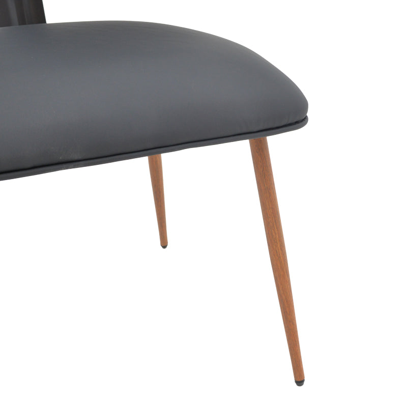 Стол Ubane черен пу-орех метални крака 53x62.5x85см