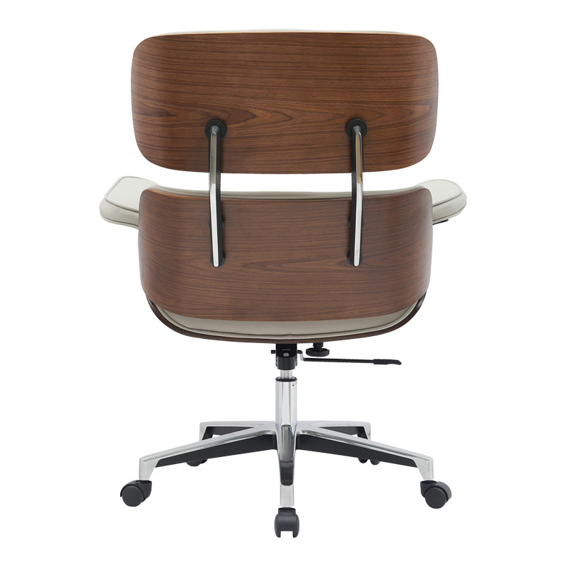 Мениджърски офис стол Kobane бежов пу-хром база 84x75x113.5cm