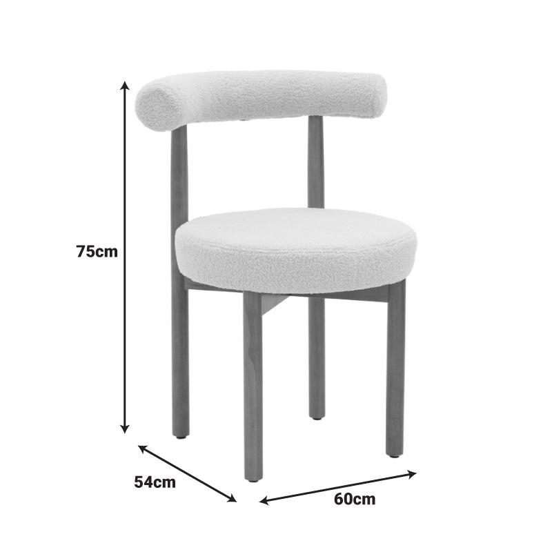 Стол Fenza черна дамаска-крака от бук в черен цвят 60x54x75см