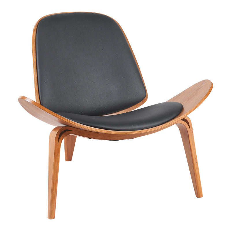 Фотьойл Vilma pu черен/цват орех 90x76.5x74.5cm