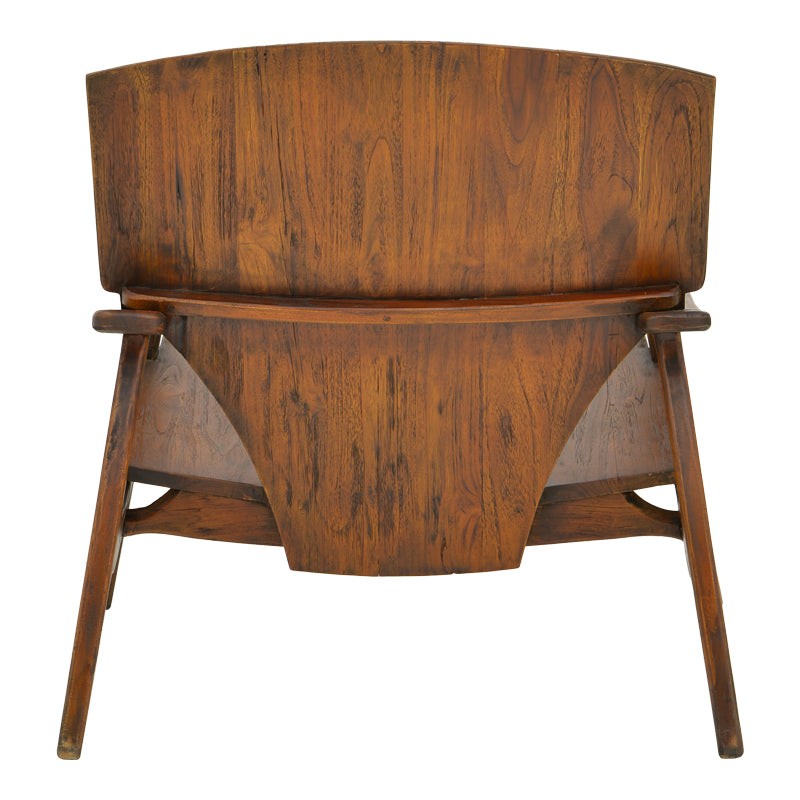 Фотьойл Brazin тъмно кафяво тиково дърво 72x71x77см