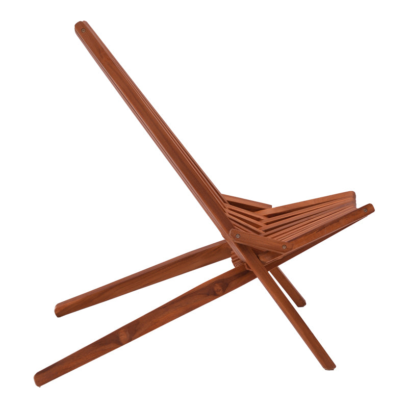 Шезлонг сгъваем Phoenox естествено тиково дърво 101x63x80см