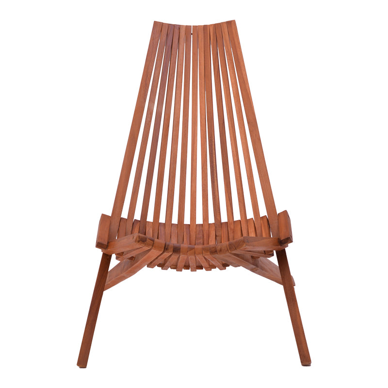 Шезлонг сгъваем Phoenox естествено тиково дърво 101x63x80см