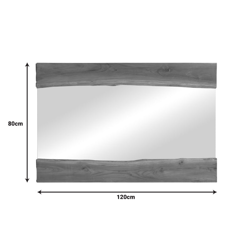 Огледало Riverine тиково дърво в естествен нюанс 120x80x4см