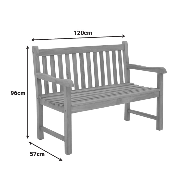 Диван Nat тиково дърво в естествен нюанс 120x57x96см