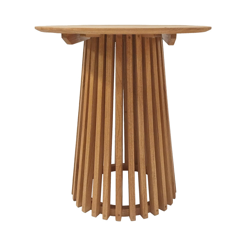 Дървена бар маса Kenda mindi в естествен нюанс D60x90см