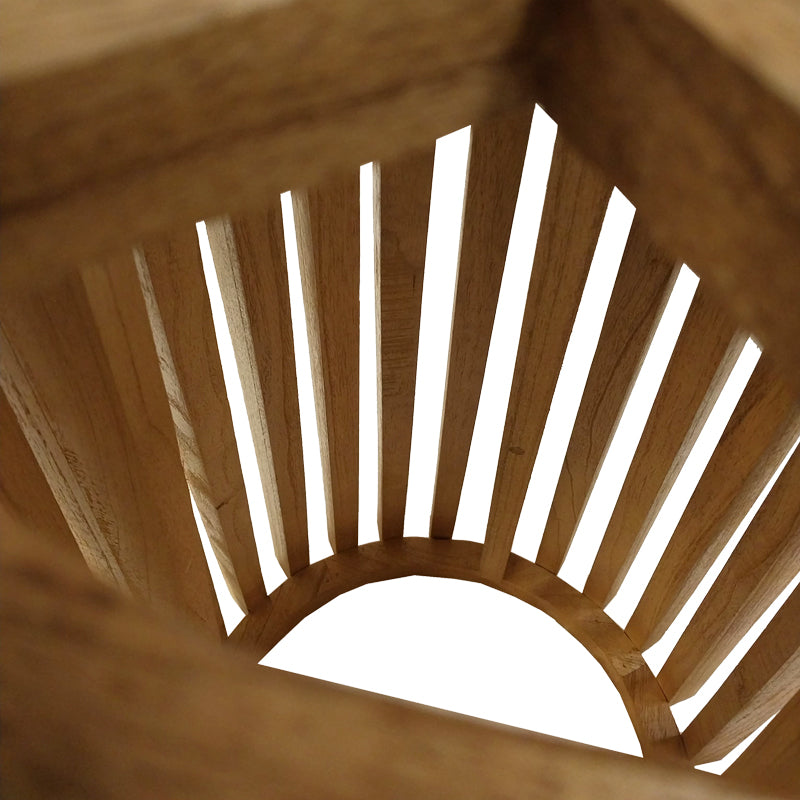 Дървена бар маса Kenda mindi в естествен нюанс D60x90см