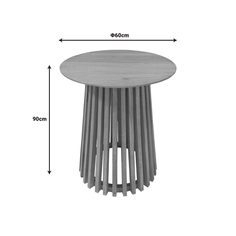 Дървена бар маса Kenda mindi в естествен нюанс D60x90см