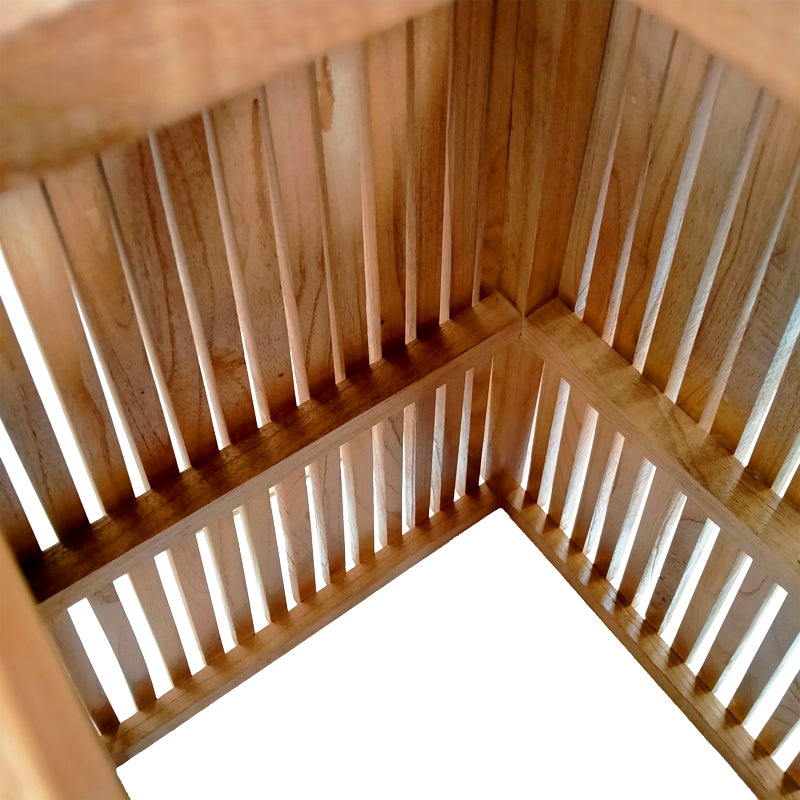 Основа за бар маса Darius mindi wood в естествен нюанс 60x60x90cм