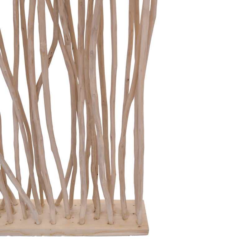 Параван от тикови клони Barbin естествен цвят 120x25x200см