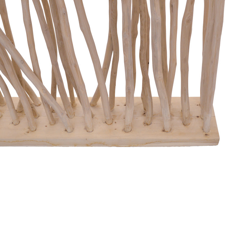 Параван от тикови клони Barbin естествен цвят 120x25x200см