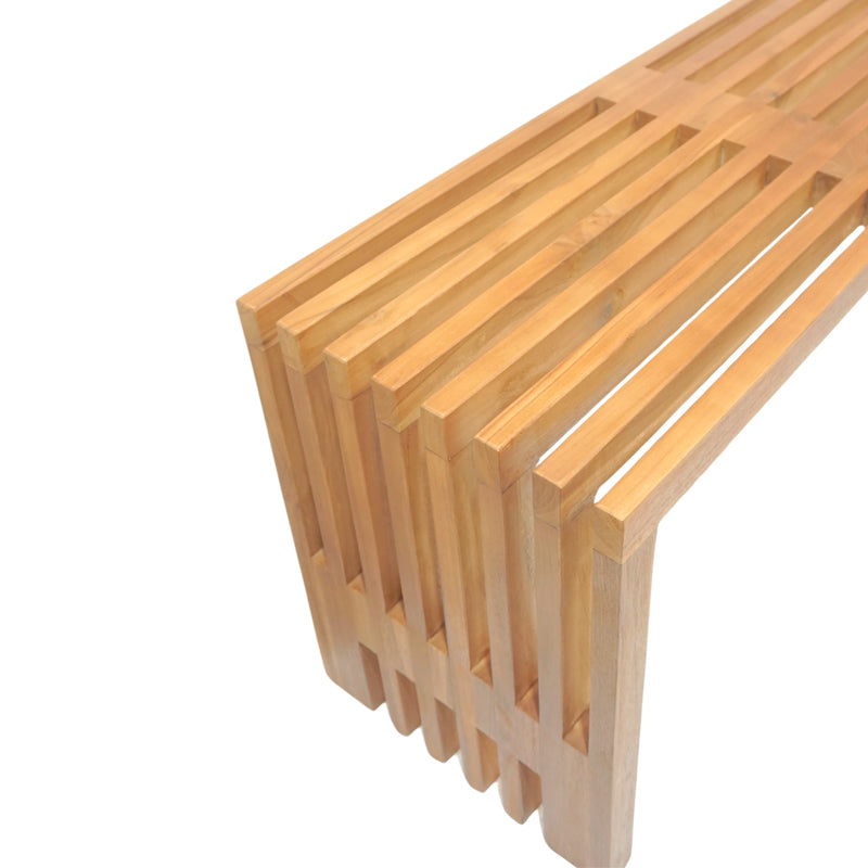 Пейка Zen от тиково дърво в естествен цвят 140x35x48см