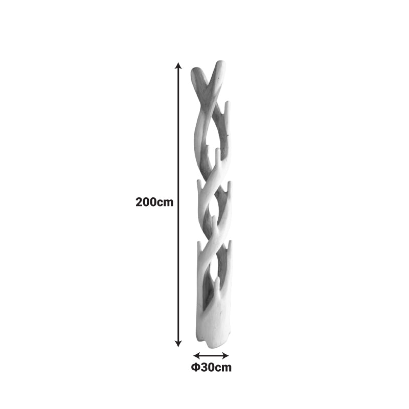 Закачалка за палта joint от сурова дървесина в естествен цвят 30x30x200см