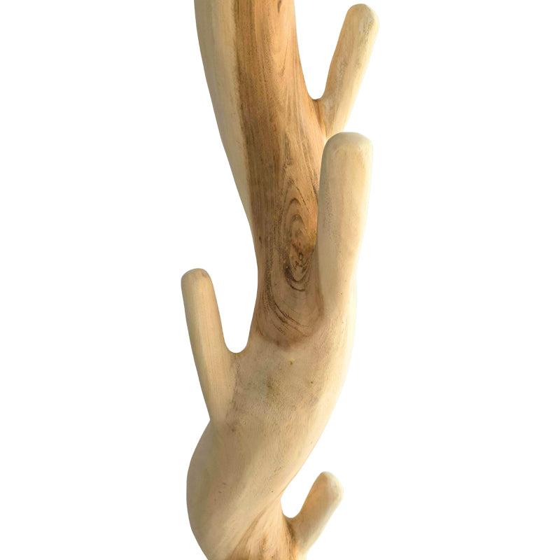 Закачалка за палта renzo от суарово дърво в естествен цвят 30x30x200см