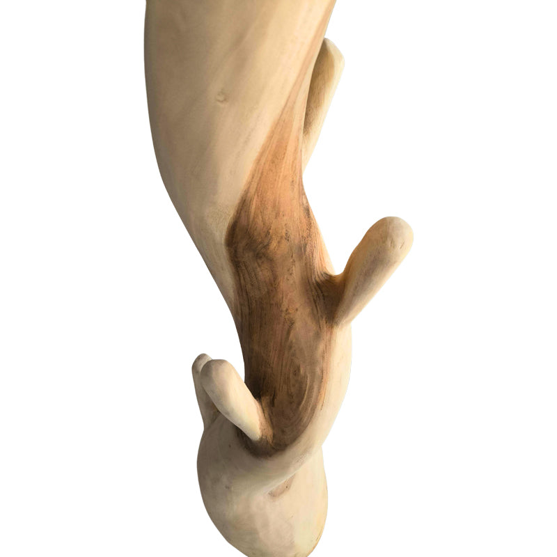 Закачалка за палта renzo от суарово дърво в естествен цвят 30x30x200см