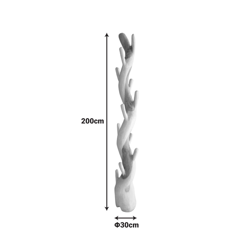 Закачалка за палта renzo от суарово дърво в естествен цвят 30x30x200см