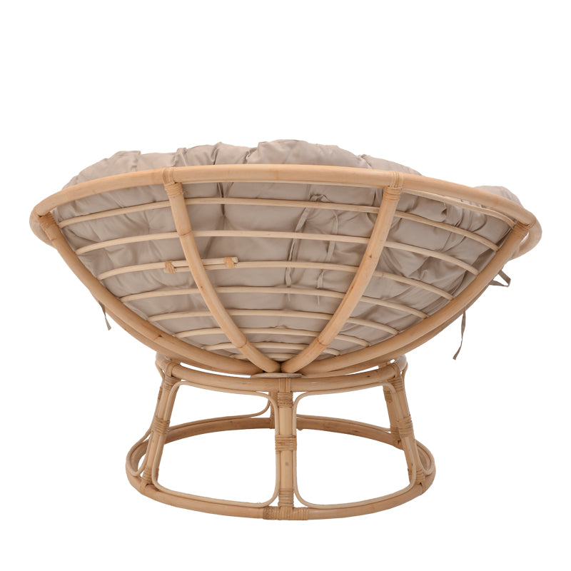 Кресло Servey естествен цвят ратан pe-бежово възглавница D115x58cm