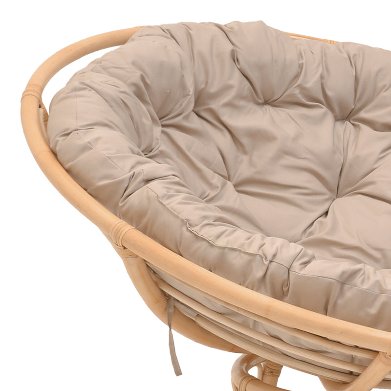 Кресло Servey естествен цвят ратан pe-бежово възглавница D115x58cm