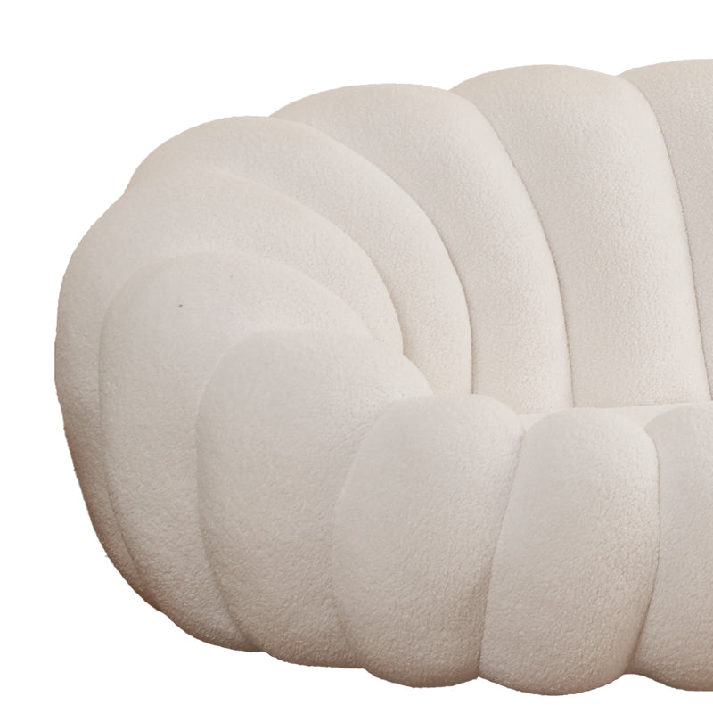 Диван Margaritine бял плат букле 180x100x67см