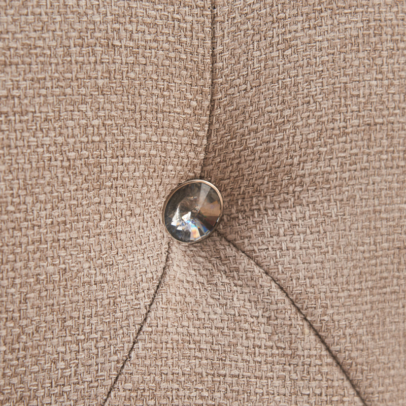 Двойно легло с място за съхранение Majore бежов плат 160x200см