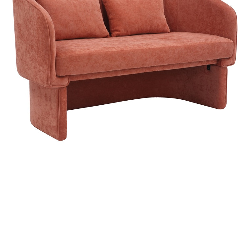 Двуместен диван Playmob дамаска в керемиден нюанс 128x65x79см