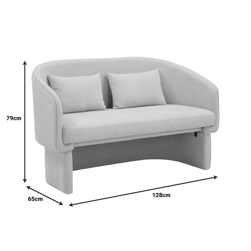 Двуместен диван Playmob дамаска в керемиден нюанс 128x65x79см