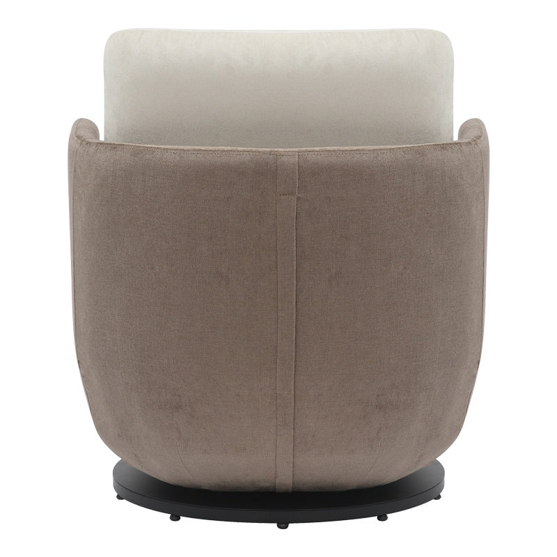 Фотьойл въртящ се Coupa плат в бежов нюанс 75x77x79см