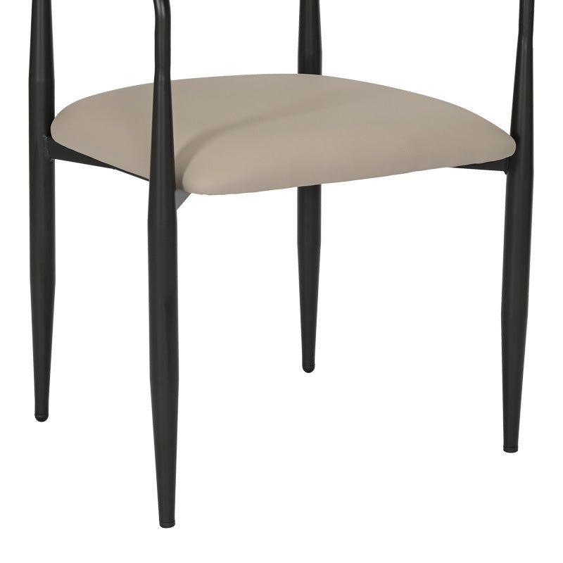 Трапезен стол Kalone сиво-бежов цвят 56x55x78см