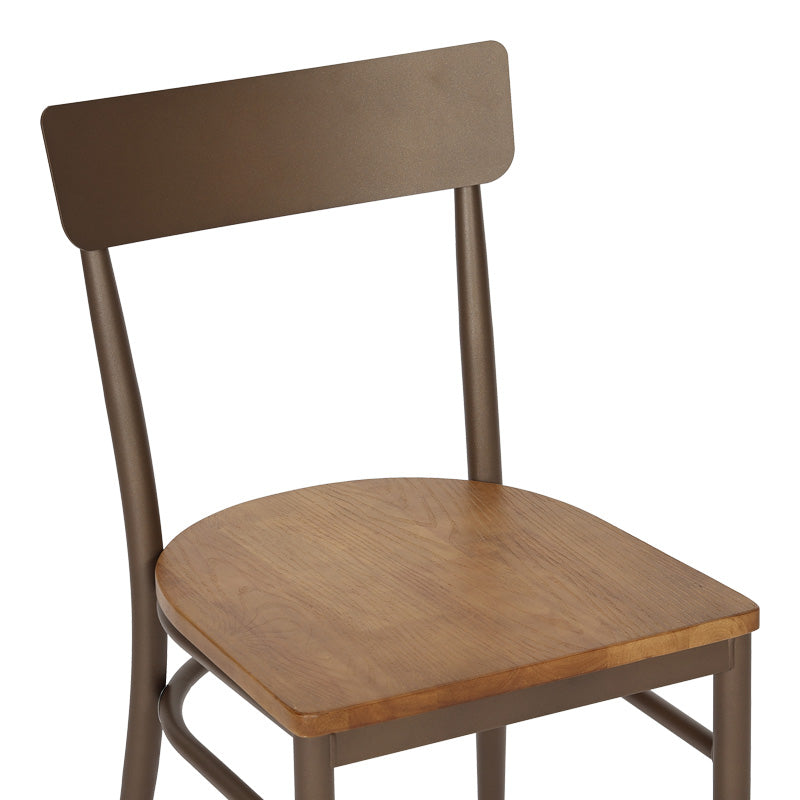 Стол Zerca кафяв-естествен цвят 49x44x82см