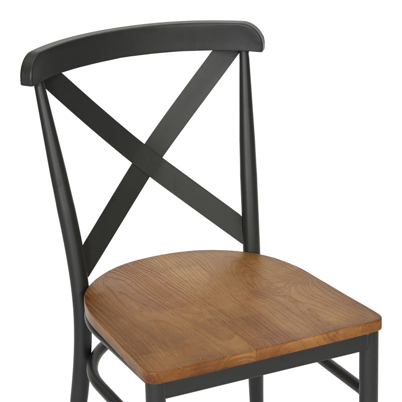 Стол Ferona тъмно сив-естествен цвят 52.5x44.5x84см