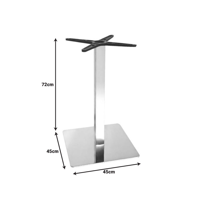 Алуминиева база за маса Galax в сребрист нюанс 45x45x72см