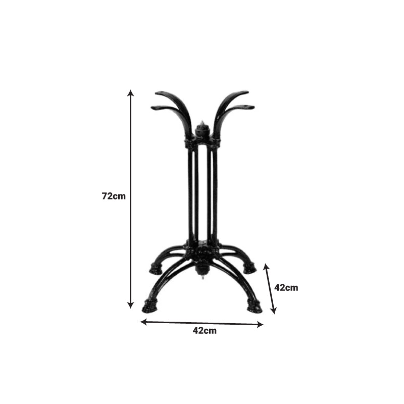Метална основа за маса Astu в черен нюанс 42x42x72см