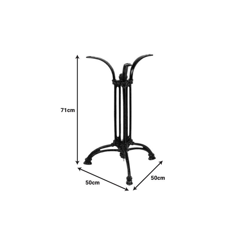 Метална основа за маса Outil в черен нюанс 50x50x71см