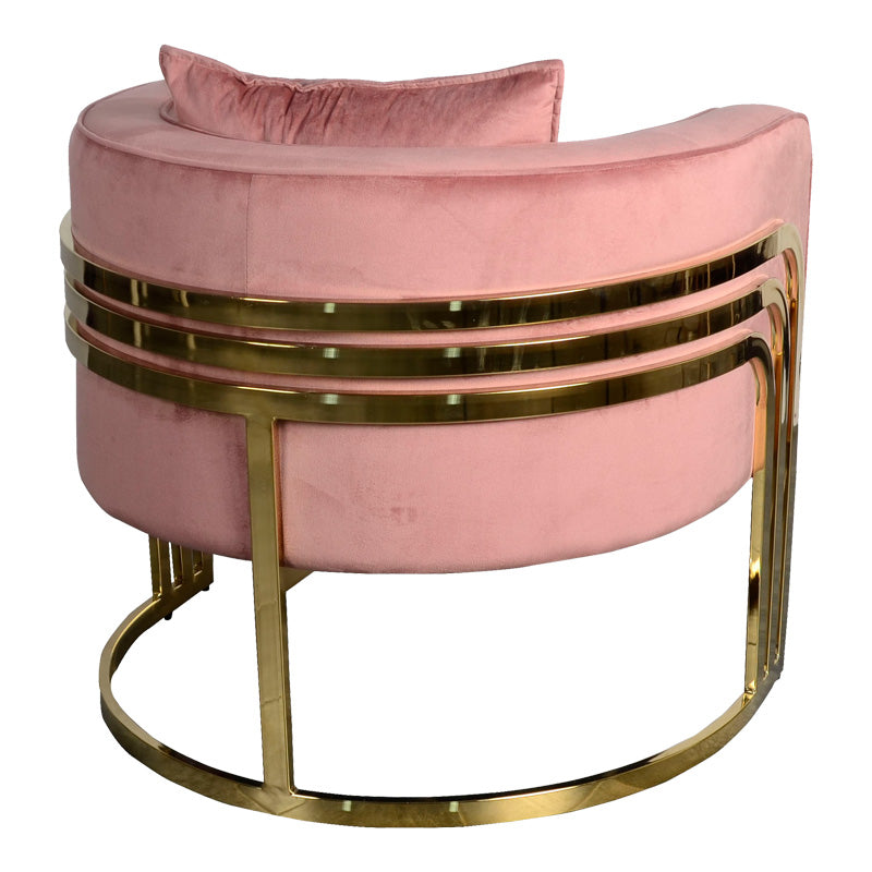 Кресло Roblu златен метал и кадифе в гнила ябълка 72x77.4x70cm