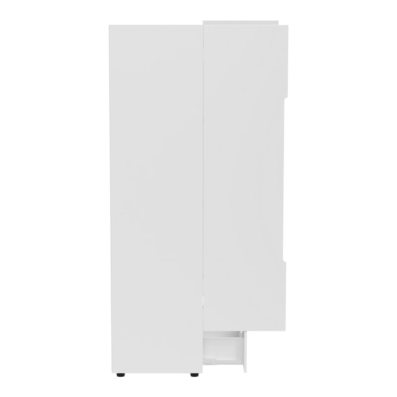 Двоен гардероб Afina мдф цвят бял гланц 100x57x213см