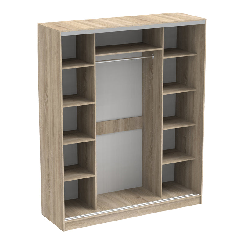 Двукрилен гардероб Aparador с огледало цвят sonoma 180x60x220см