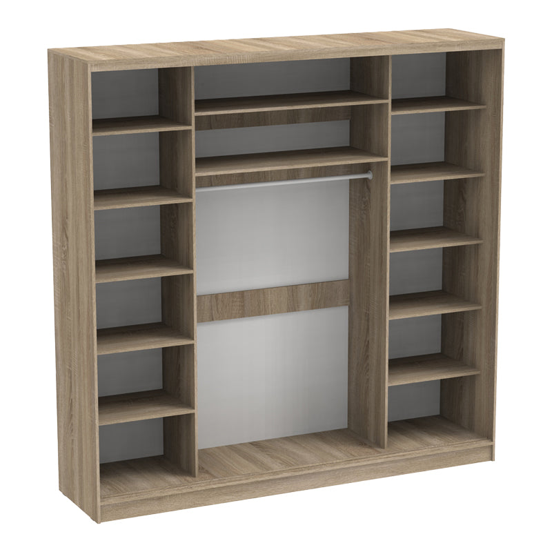 Двукрилен гардероб Aparador I с огледало в цвят сонома 240x60x240см