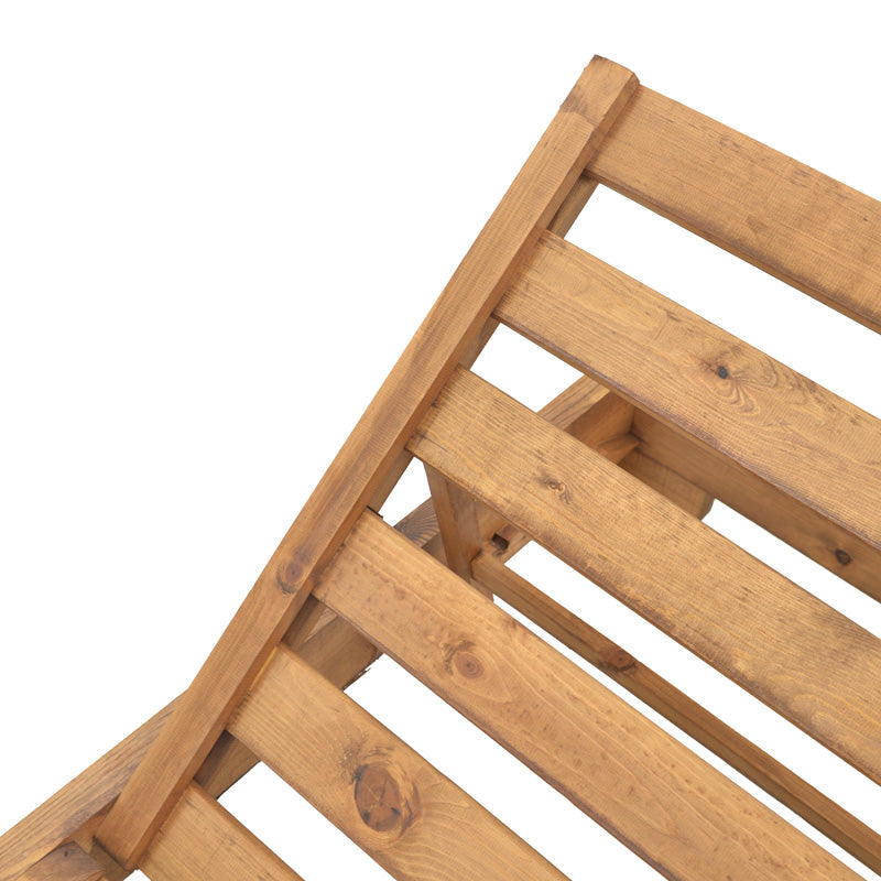 Шезлонг Zalka L1 дърво ела в цвят орех 66x197x28см