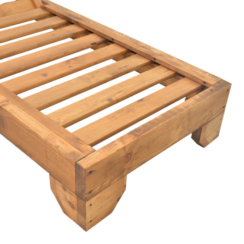 Шезлонг Zalka L1 дърво ела в цвят орех 66x197x28см