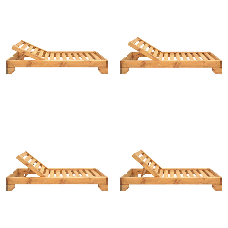 Шезлонг Zalka L1 дърво ела в естествен цвят 66x197x28см